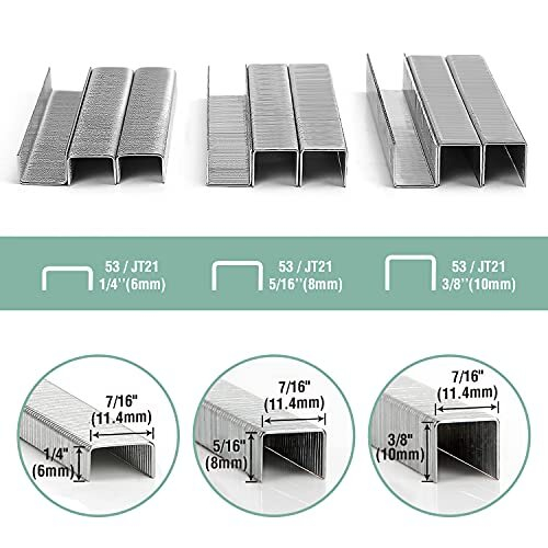 HAUSHOF Light Duty Staple Gun Include 800 pc Staples and Staple Remover, Wall Stapler Gun, Type