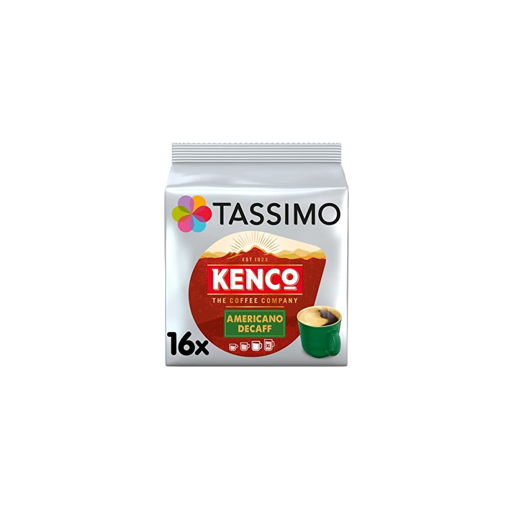 Tassimo Kenco Americano Decaf Coffee Pods (Pack of 5, Total 80 Coffee Capsules)