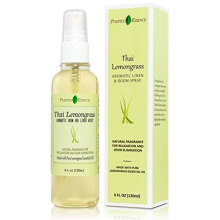 Thai Lemongrass Linen and Room Spray, Natural Air Fresheners Made with Pure Lemongrass Essential Oil, Bathroom Air Freshener, Relaxing Pillow Spray