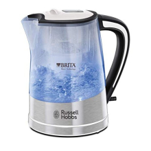 Russell Hobbs 22851 Brita Filter Purity Electric Kettle, Illuminating Filter Kettle with Brita Maxtra+ Cartridge Included, 3000 W, 1.5 Litre, Plastic