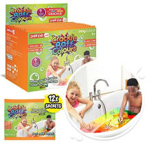 12 Use Crackle Baff Stocking Filler Foil Bags from Zimpli Kids, Magically Makes Your Water Crackle, Pop and Change Colour, Xmas Party Fillers Favours