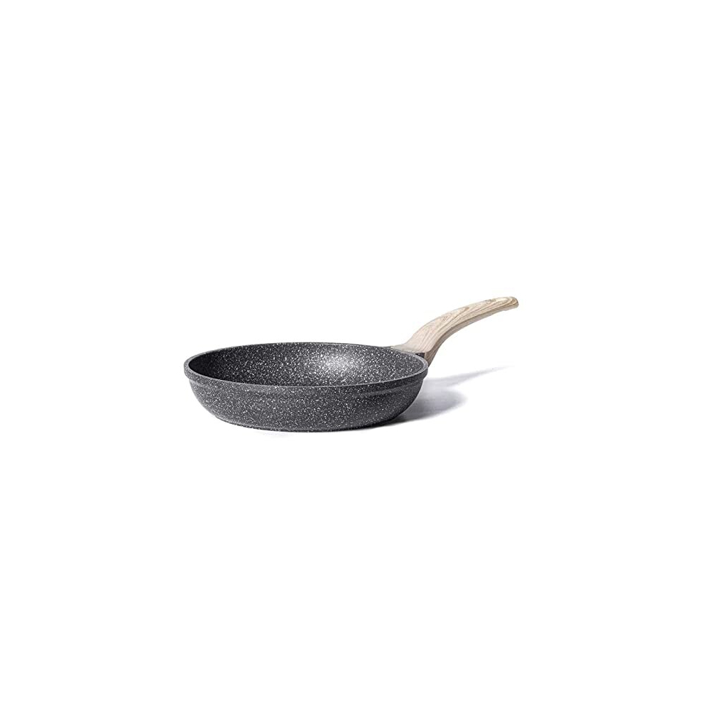 CAROTE Non Stick Frying Pan 20cm Induction Frying Pans with Bakelite Handle, Omelette pan, Chef Skillet, PFOA Free, All Stoves Compatible, Black