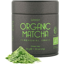 Organic Matcha Green Tea Powder - Ceremonial Grade - 50g (50 servings) Gift Tin - Premium Matcha Tea Powder - Certified Organic by The Soil
