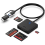 Memory Card Reader, BENFEI 4in1 USB USB-C to SD Micro SD MS CF Card Reader Adapter 1