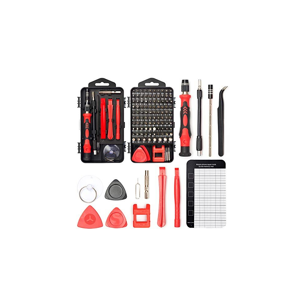 Sharden 122-Piece Precision Screwdriver Set, Magnetic Small Screwdriver Set, Electronic Repair Tool Kit Diy Screwdriver Kit For Phone, Pc, Laptop, 5051210885197