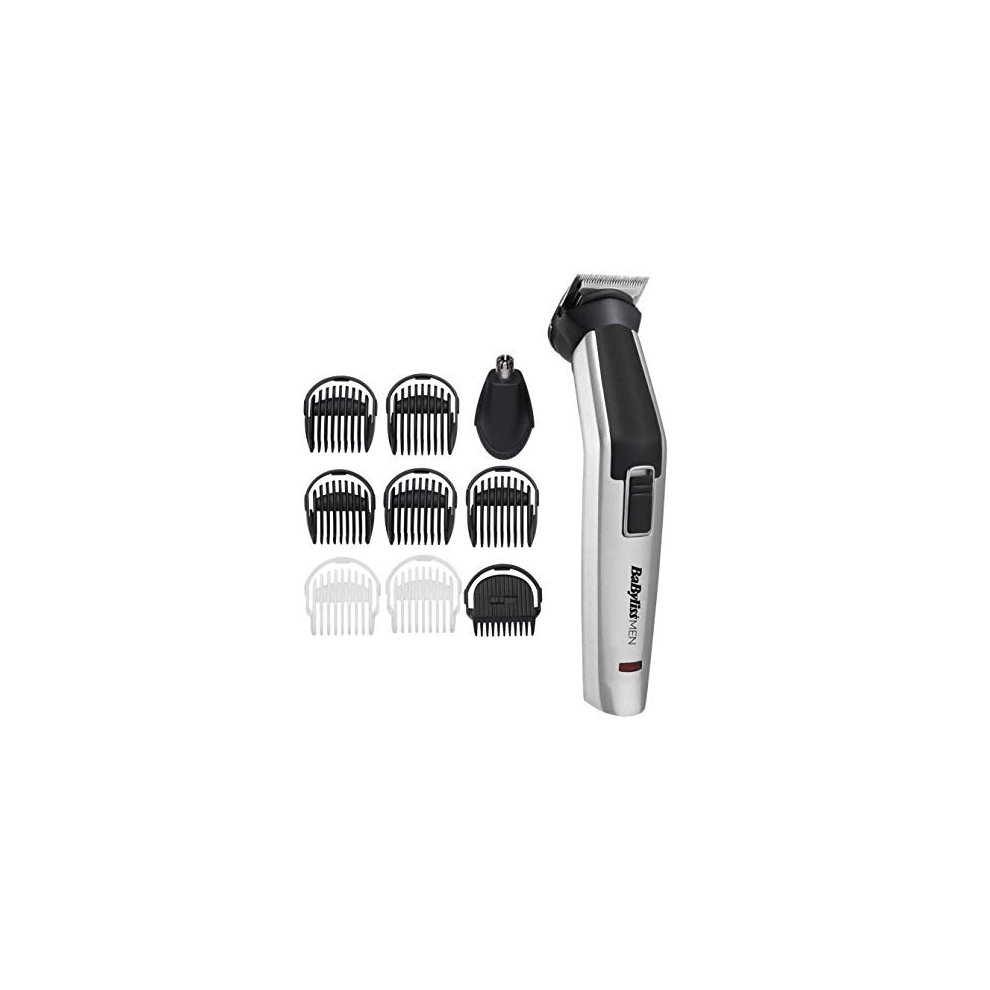 BaByliss MEN 10 in 1 Titanium Face and Body Multi Grooming Kit with Nose Trimmer Head