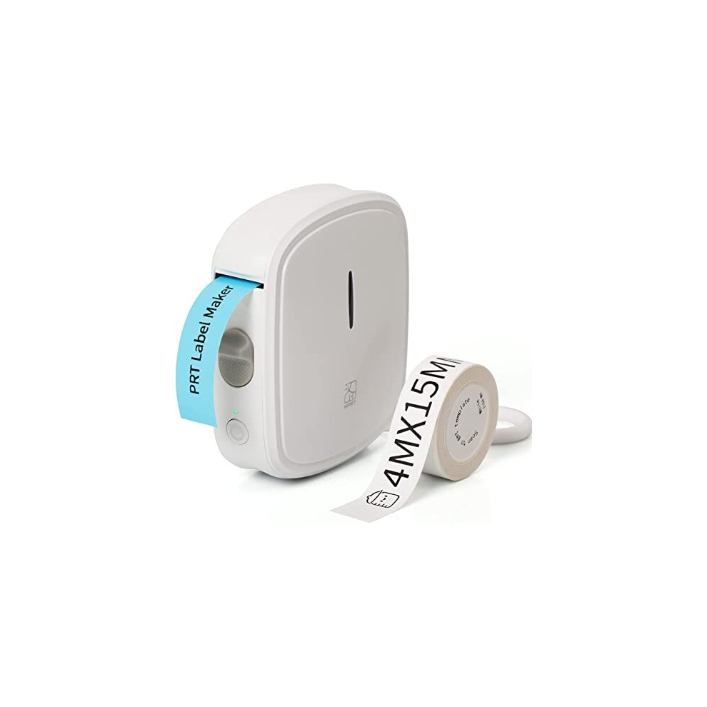 PRT Label Makers Machine with Tape Built-in Cutter Portable Bluetooth Handheld Sticker Printer for Home Office Organization iOS Android Mini Inkless