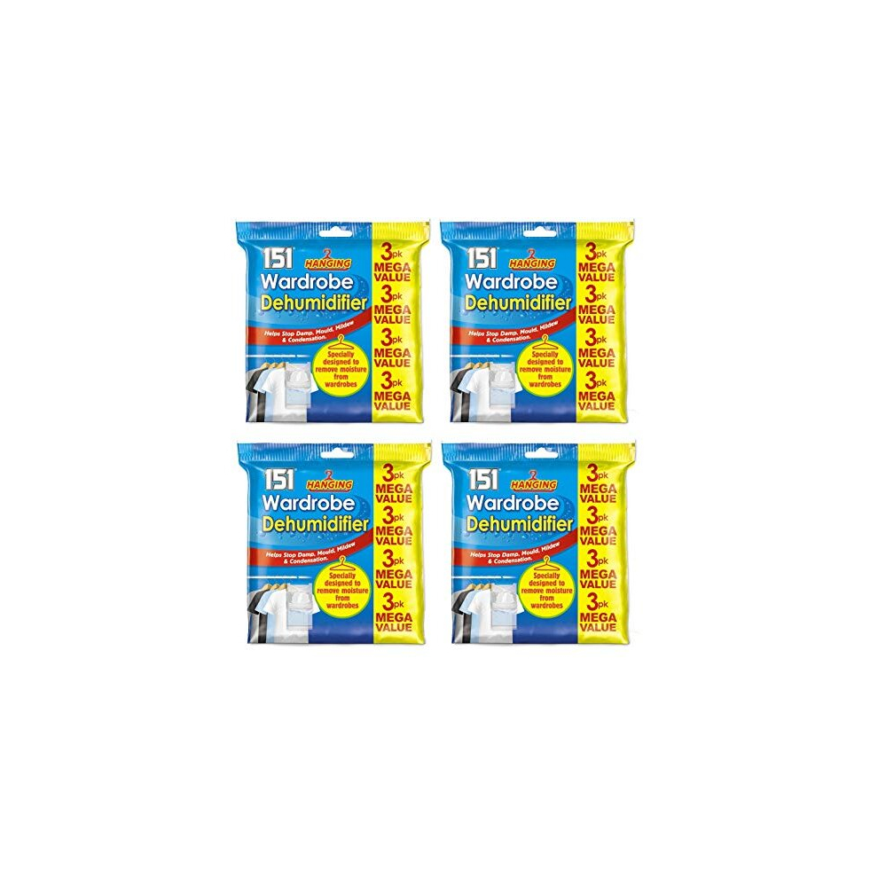 151 Products LTD 12 x Wardrobe Dehumidifier
