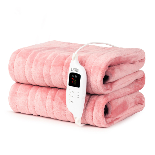 (Pink) LIVIVO Heated Cosy Electric Blanket on OnBuy