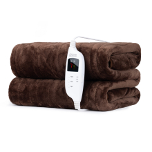 (Chocolate Brown) LIVIVO Heated Cosy Electric Blanket