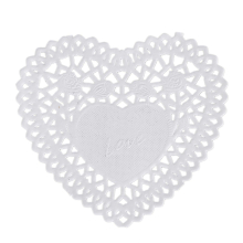 100x 4 Inch White Love Heart Paper Lace Doilies Doily For Cardmaking Scrapbooking