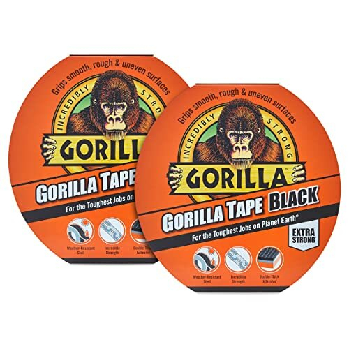 Gorilla Gorilla 3044000 Tape Black 11m (2 Pack)