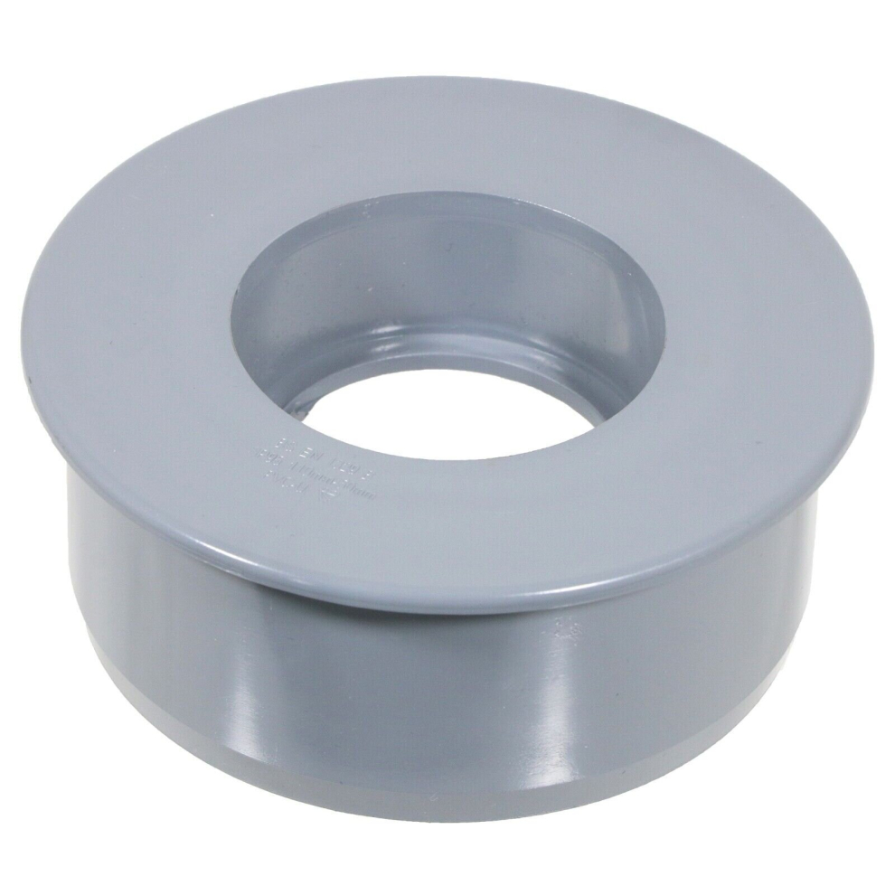 110mm Soil Pipe Reducer Boss Adaptor Solvent Weld Waste Push Fit Ring Seal (Grey)