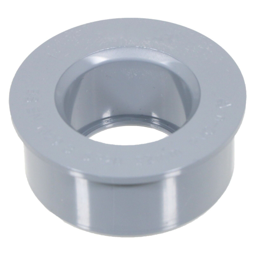 SPARES2GO 32mm Boss Adaptor Solvent Soil Stack Waste Pipe Reducer Push Fit Seal Ring (Grey)