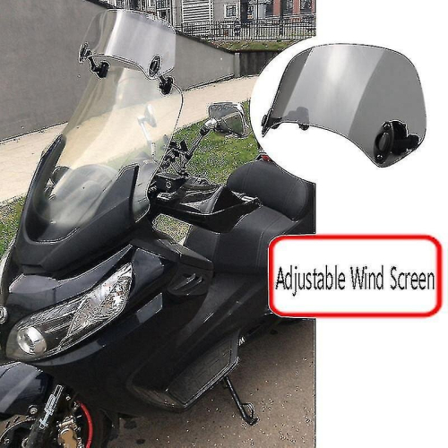 Transparent Color Universal Motorcycle Adjustable Wind Screen Extension Windshield Spoiler Air Defl 2
