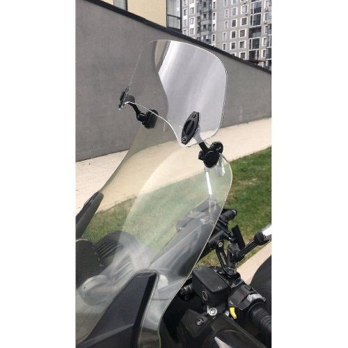 Transparent Color Universal Motorcycle Adjustable Wind Screen Extension Windshield Spoiler Air Defl 1