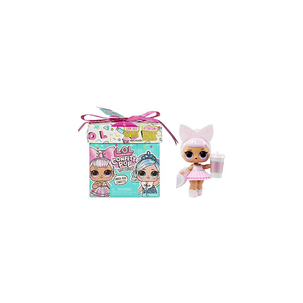 LOL Surprise Pop Birthday - Limited Edition Collectable Doll with 8 Confetti Surprises in Present Box - Includes Water Surprise, Fashions, Accessories