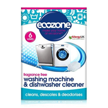 Ecozone Washing Machine & Dishwasher Cleaner Tablets, 2-in-1 Treatment Kit Cleans, De-scales & De-odorises, Fragrance Free, Plastic Free, Natural
