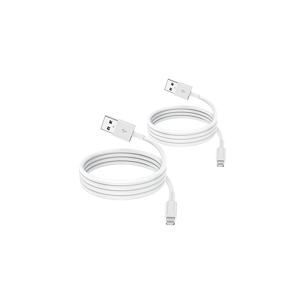 2 Pack Apple MFi Certified iPhone Charger Cable 2m, Apple Lightning to USB Cable Cord 2 metres Fast Charging Apple Phone Long Cables