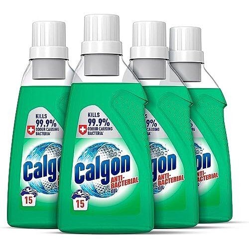 Calgon Antibacterial Water Softener Gel, Washing Machine Cleaner, Kills 99.9% of bacteria in your washing machine, 750ml, Pack of 4