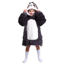 (Sloth) Kids Hooded Blanket Cuddle Animal Hoodie Age 3-6