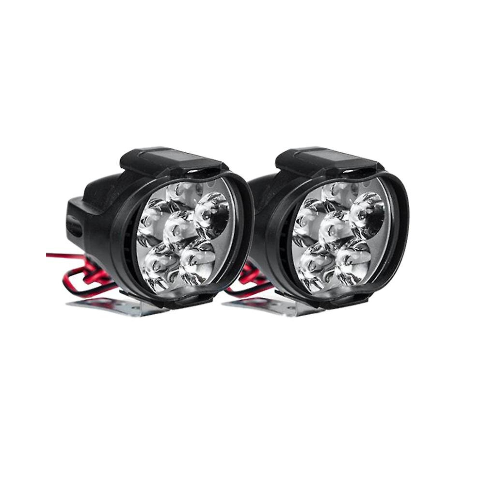2Pcs 6 Led Motorcycle Head Assembly 10W 1000Lm Universal Scooter Atv Fog Spot 6000K Light 9317312114679
