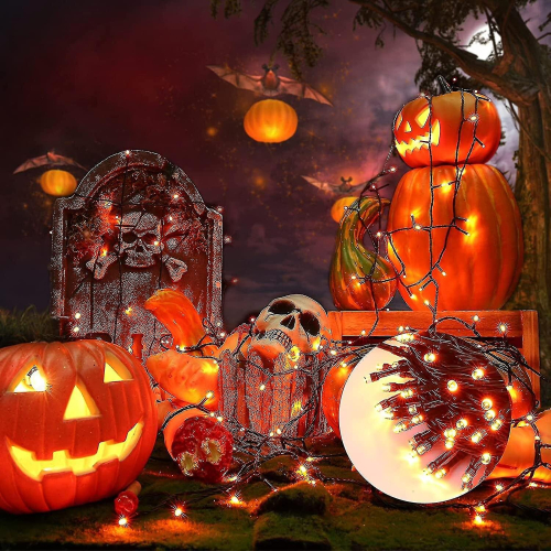 82ft 200  D Orange String Lights, 8 Modes, Timer 1