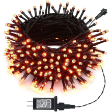 82ft 200  D Orange String Lights, 8 Modes, Timer