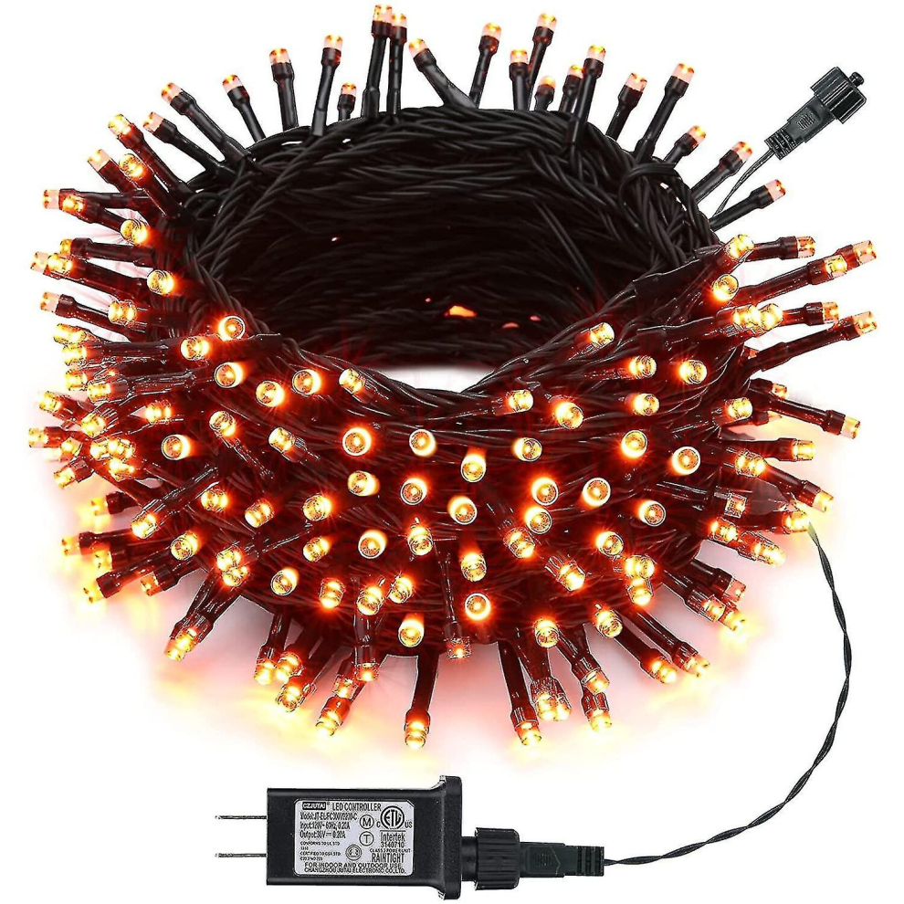82Ft 200 D String Lights, 8 Modes, Timer Orange