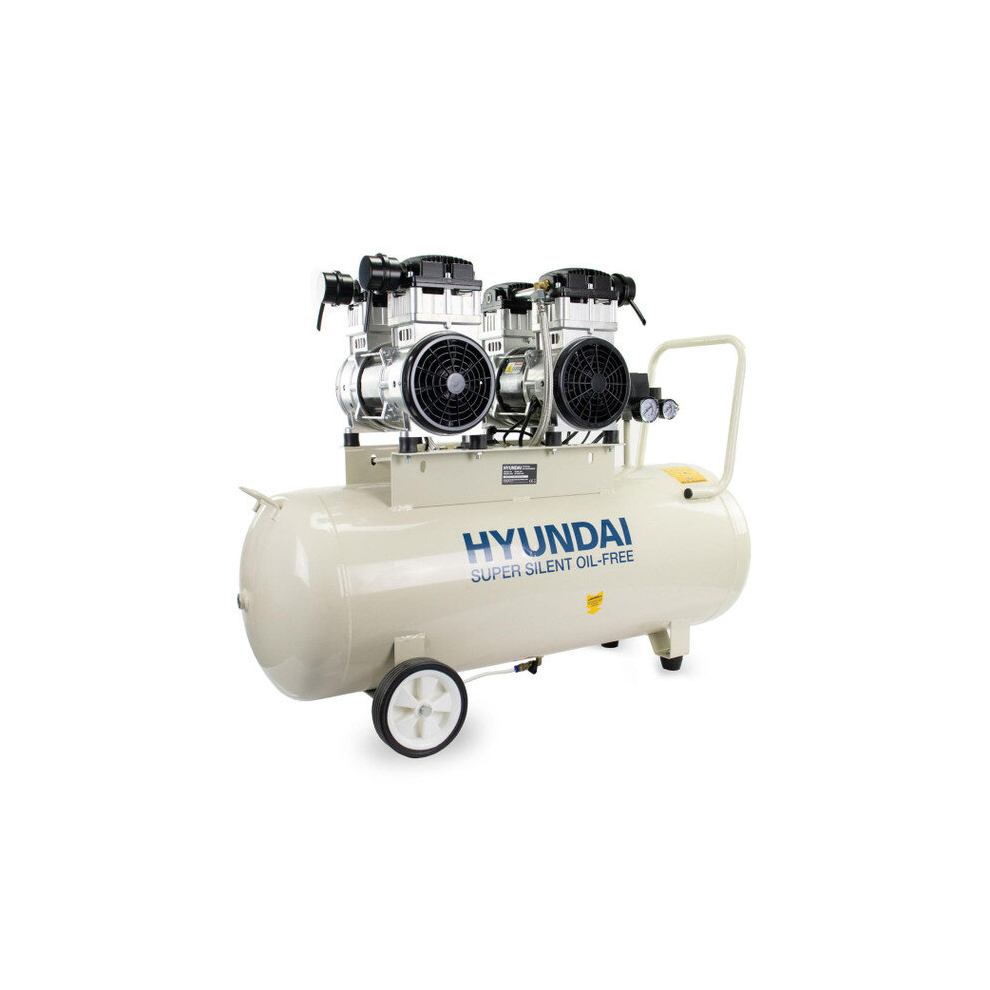 Hyundai HY2150100 100 Litre Silenced Air Compressor 3000W Electric Oil-free 4hp