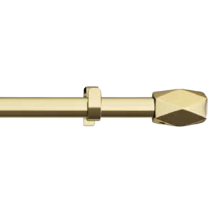 (120cm-210cm) 16-19mm Extendable Gold Eyelet Curtain pole Set