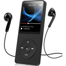 A02s 8gb Mp3 Player With Fm Radio, Voice Recorder, 70 Hours Playback And Expandable Up To 128gb, Black