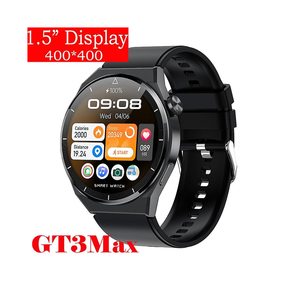 ( Silicone, Smart Watch) For Huawei Watch Gt3 Smart Watch Men Android Bluetooth Call Ip68 Waterproof Blood Pressure Fitness Tracker Smartwatch 20 Black 9379873146483