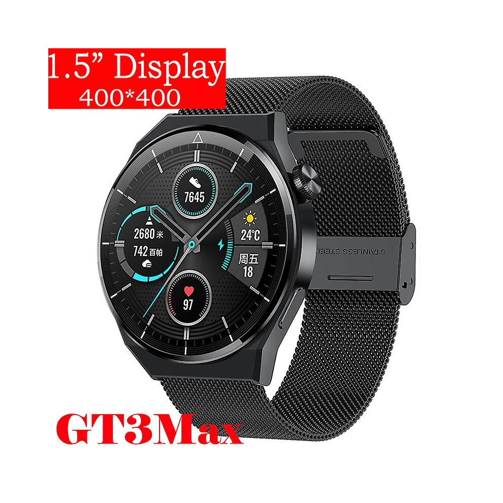 ( Mesh, Smartwatch) For Huawei Watch Gt3 Smart Watch Men Android Bluetooth Call Ip68 Waterproof Blood Pressure Fitness Tracker Smartwatch 2023 Wo Black 9379873146582