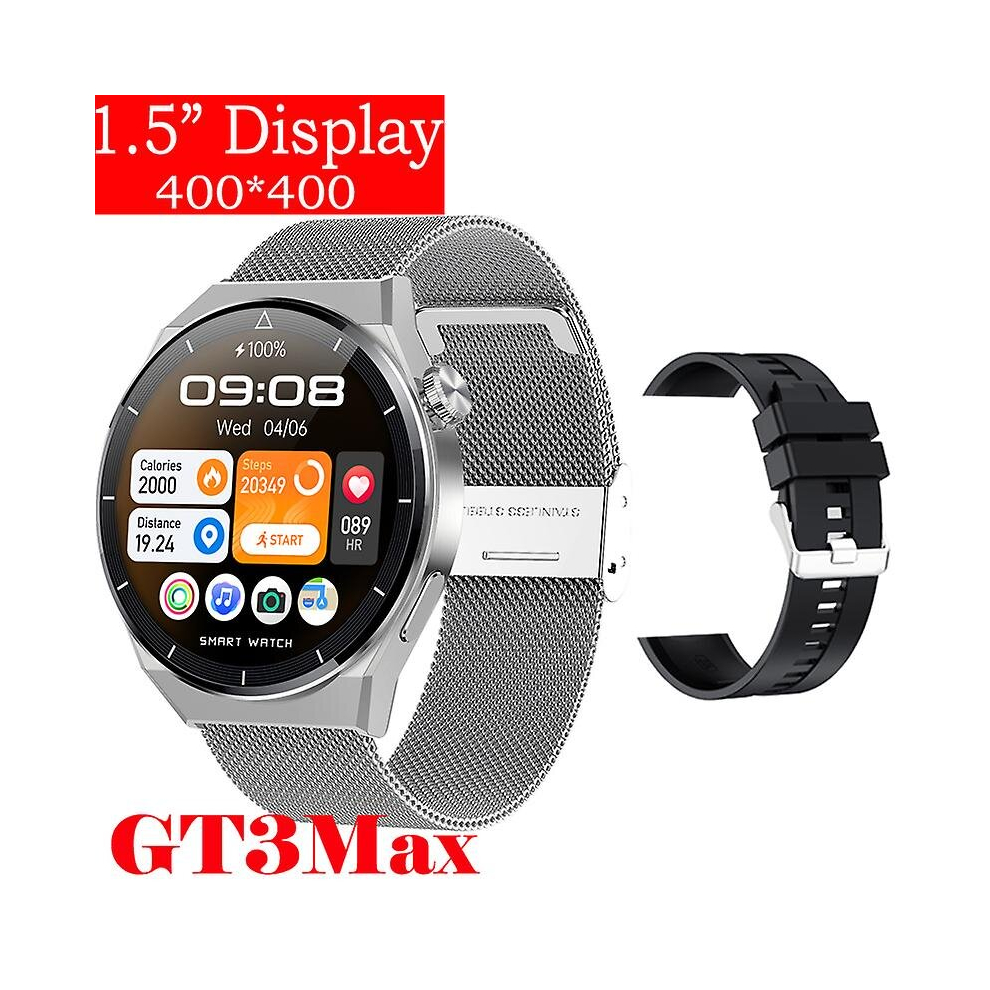 (Si Me-Bl Si, Smart Watches) For Huawei Watch Gt3 Smart Watch Men Android Bluetooth Call Ip68 Waterproof Blood Pressure Fitness Tracker Smartwatch 202 9379873146650