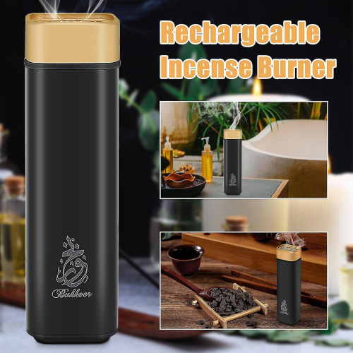 Usb Incense Burner Portable Electric Bakhoor Aroma Diffuser - Black 2