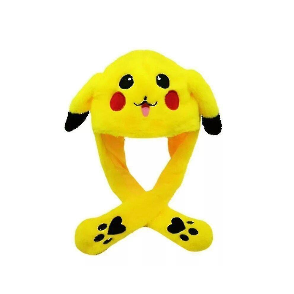 (Pikachu Hat Rabbit Ear Moving Jumping Hat Funny Bunny Plush Hat Capblue Rabbit) Pikachu Hat Rabbit Ear Moving Jumping Hat Funny Bunny Plush Hat Capblue Rabbit