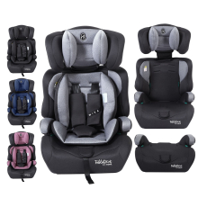 FableKids Child Car Seat | 5-Point Safety Harness | Group 1+2+3 for 9-36kg | Adjustable Headrest |Removable Backrest | Adjustable | Grey