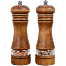 Pepper Grinder,wood Salt And Pepper Grinder Mills Sets,2 Pack,retro--