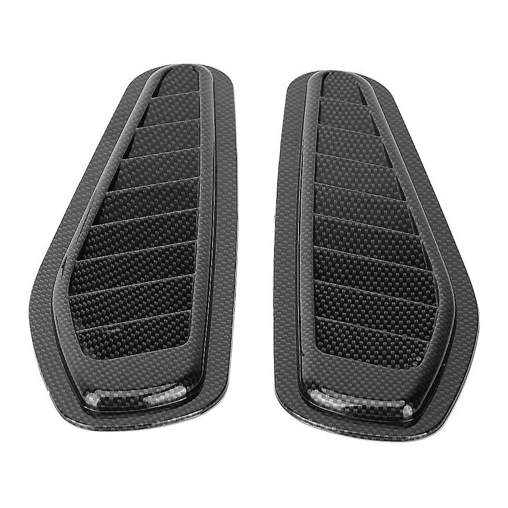 Air Intake Scoop, Abs 2 Pcs Carbon Style Car Air Intake Decorative Scoop Bonnet Vent Hood Cover Universal 9379873162049