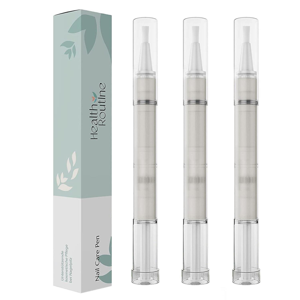 3 X Healthroutine Nail Care Pen Cosmetic Nail Fungus Treatment Fast Strengthening Nails With Aloe Vera Tea Tree Oil