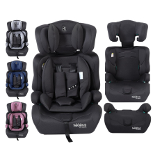 FableKids Child Car Seat | 5-Point Safety Harness | Group 1+2+3 for 9-36kg | Adjustable Headrest |Removable Backrest | Adjustable | Black
