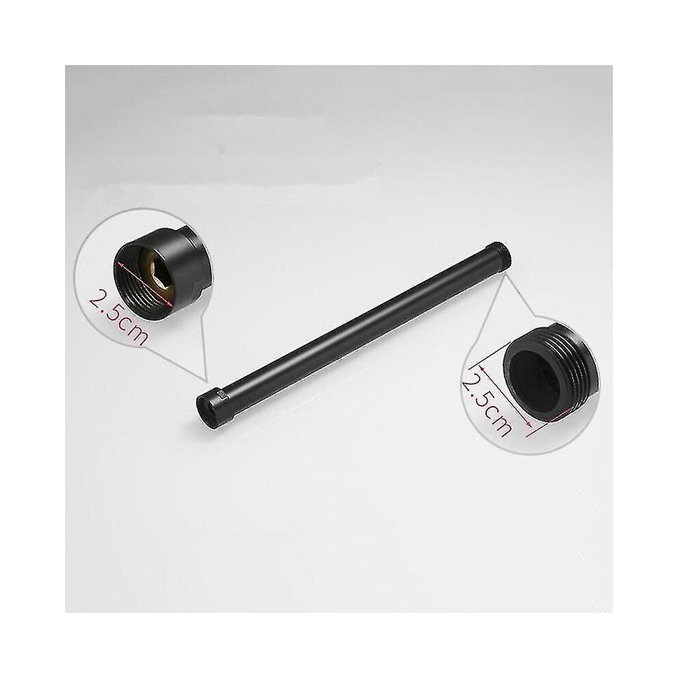Black Shower Extend Pipe 30Cm Length Shower Mixer Pipe Brass Shower Pipes Bath 9317312138170