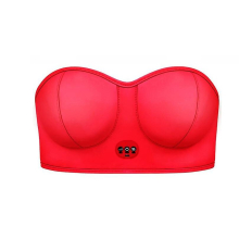 (Red) Blossomup Electric Bust Massager,usb Wireless Breast Massage Bra,portable Electric Vibration Bust Lift For Chest Enlargement Anti Sagging, With Heatin