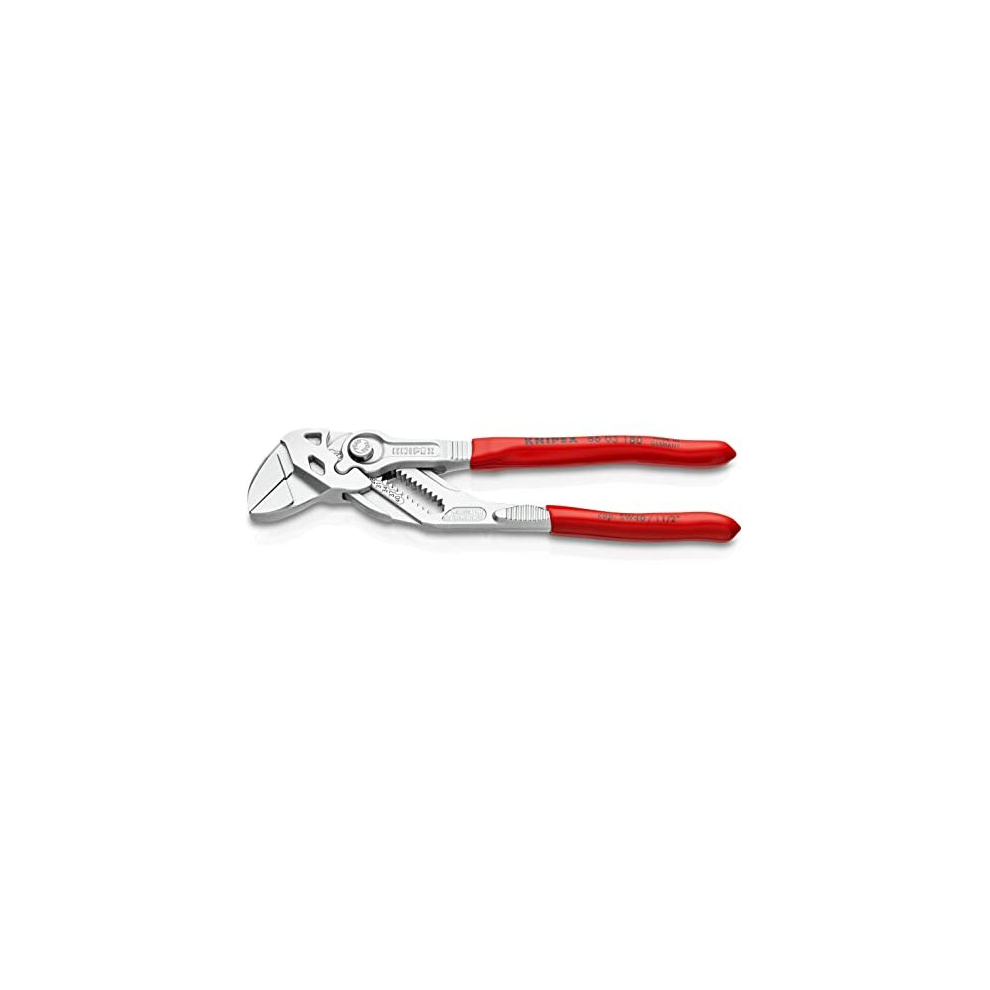 Photos - Pliers KNIPEX  Wrench pliers and a wrench in a single tool chrome-plated, plastic coated 180 mm 86 03 180 