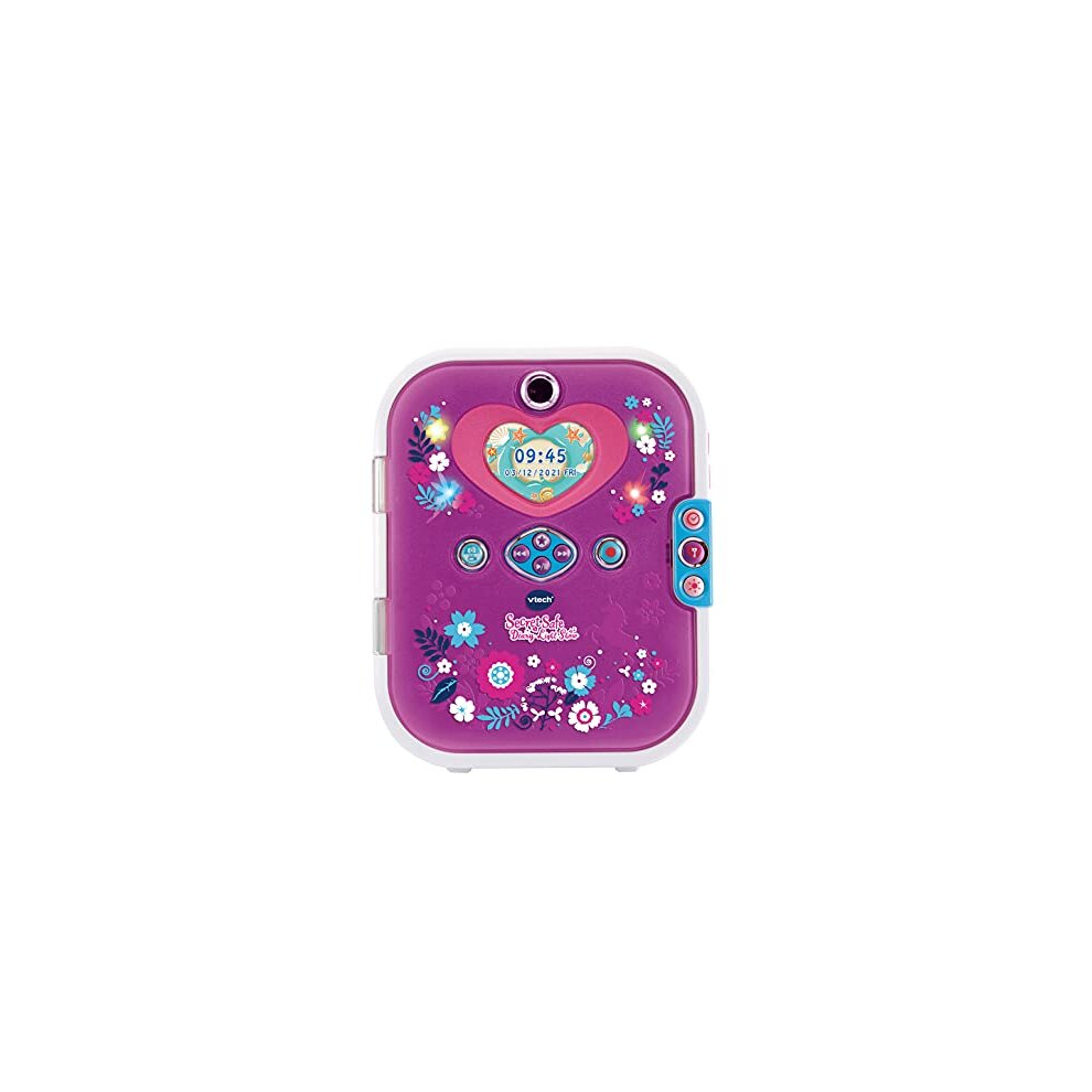 VTech Purple Secret Safe Diary Light Show, Interactive Girls Diary, Secret Diary for Girls , Ages 5, 6, 7+ Year Olds, 2.8x14.7x18.2cm