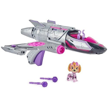 Paw Patrol: The Mighty Movie, Transforming Rescue Jet with Skye Mighty Pups Action Figure, Lights and Sounds, Kids' Toys for Boys and Girls 3+