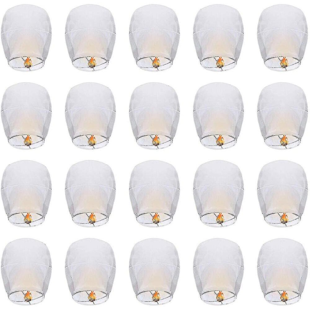 Wishing Lanterns 100% Eco Friendly Paper Sky Lanterns,20 Pcs