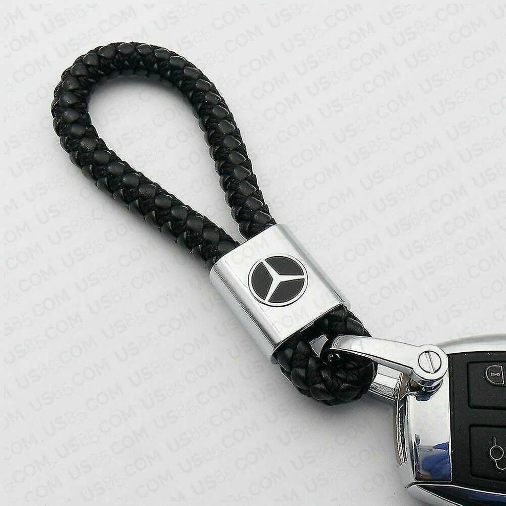 Mercedes Benz Luxury Leather Keyring Key Chain Fob Gift