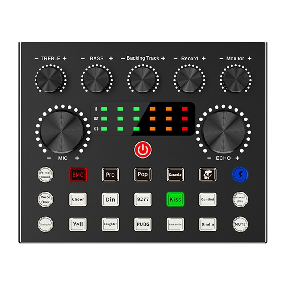 V8s Sound Card Audio Mixer Mixing Console Audio Adapter Live Broadcast Equipment Sound Card For Pho